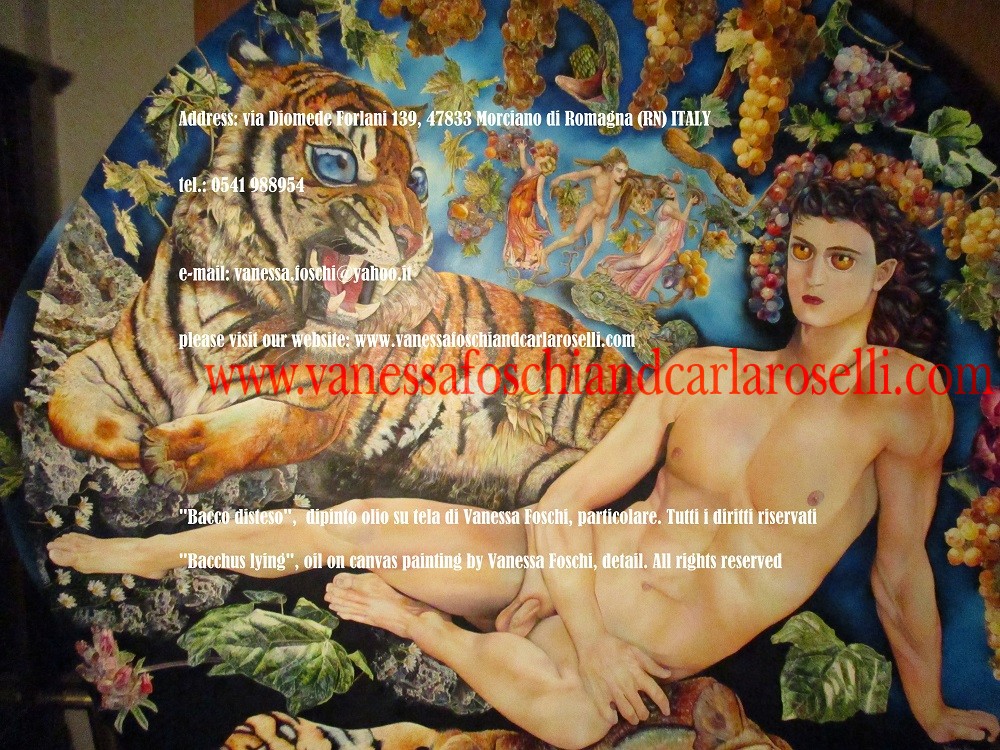 Bacco disteso, dipinto olio su tela di Vanessa Foschi - Bacchus lying, oil on canvas painting by Vanessa Foschi (2)