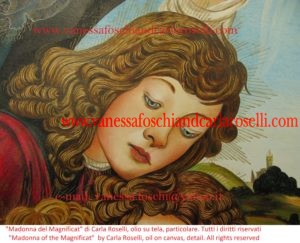 Magnificat - Madonna del Magnificat di Carla Roselli, dipinto olio su tela 1998