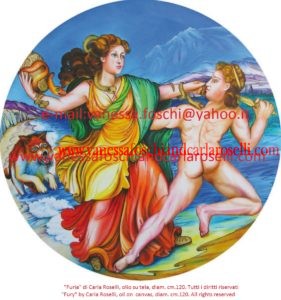 Furia Fury Erinys battle of the Giants oil on canvas painting furie