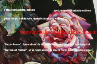 Bacco e Penteo, dipinto olio su tela di Vanessa Foschi - Bacchus and Pentheus, oil on canvas painting by Vanessa Foschi p4<p>Painting by Vanessa Foschi inspired by Euripides's Bacchae</p>