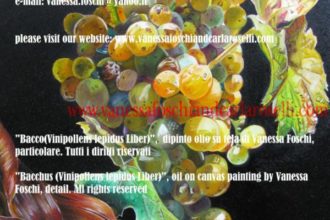 Bacco, dipinto olio su tela di Vanessa Foschi - Bacchus, oil on canvas painting by Vanessa Foschi<p>Bacco, Bacchus, greek god son of Zeus and Semele</p>