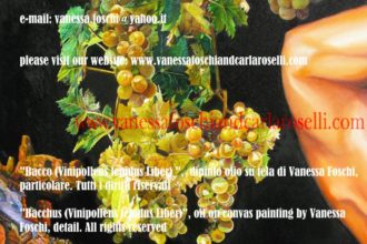 Bacco, dipinto olio su tela di Vanessa Foschi - Bacchus, oil on canvas painting by Vanessa Foschi p2<p>Bacco, Bacchus, greek god son of Zeus and Semele</p>