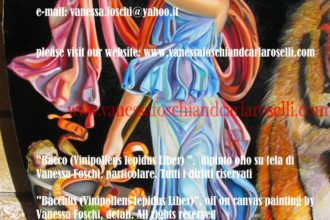 Menade in Bacco, dipinto olio su tela di Vanessa Foschi - Bacchus, oil on canvas painting by Vanessa Foschi p2<p>Bacco, Bacchus, greek god son of Zeus and Semele</p>