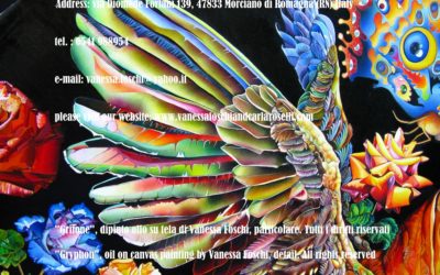 ali del mitico grifone nel dipinto di Vanessa Foschi