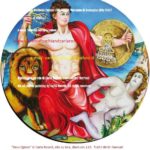 Zeus Egioco, dipinto olio su tela di Carla Roselli - Ζεύς - αιγίς - Zeus avec l'égide, bouclier de terreur, peinture à l'huile sur toile de Carla Roselli