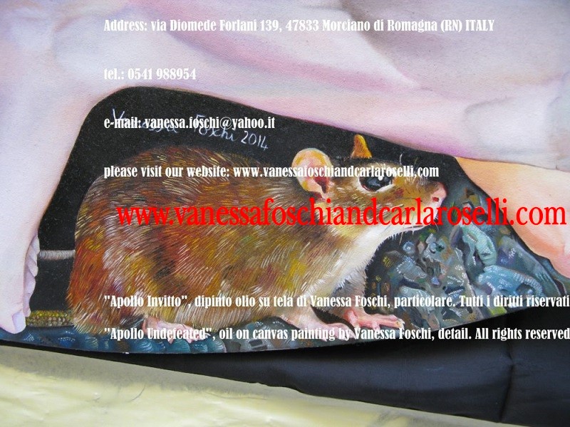 Apollo Undefeated by Vanessa Foschi -Απολλων-Apollo-Smintheus-mouse-oil-on-canvas-painting-by-Vanessa-Foschi