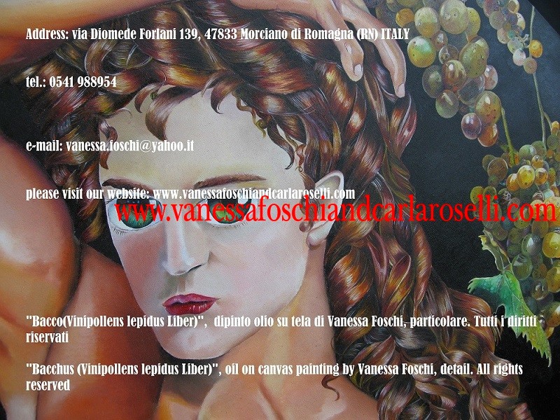 Βακχος- Bacco- Bacchus, oil on canvas painting by Vanessa Foschi