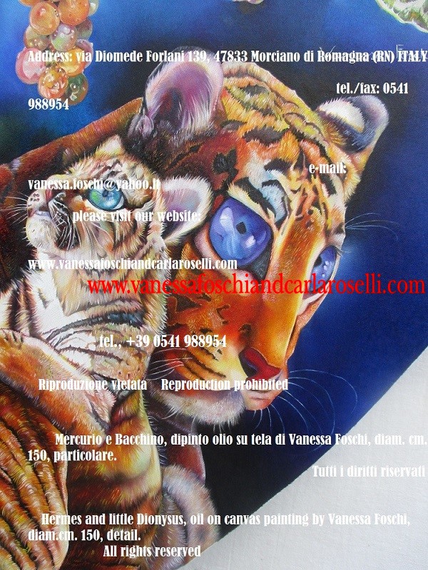 tigers by Vanessa Foschi, oil on canvas painting